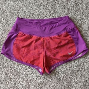 Nike dri-fit women's shorts size XS coral/purple